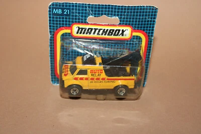 MATCHBOX  MB 21 Breakdown Van  Auto Relay 24 Hosers Towing OVP  Ungeöffnet 1989 - Bild 1 von 3