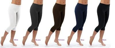 Leggings básicos de rayón sin costuras Capri extra suaves de alta calidad M. Rena. Foto 1 de 3