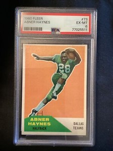 PSA 6 1960 Fleer Football #73 Abner Haynes Dallas Texans.               730