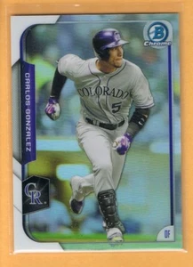 2015 Bowman Chrome Refractor Carlos Gonzalez /499 Rockies #27 - Picture 1 of 1