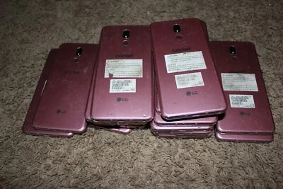 (Lot of 16) Cricket Wireless LG Stylo 5 PINK Cell Phones -Cracked - Imagem 1 de 4