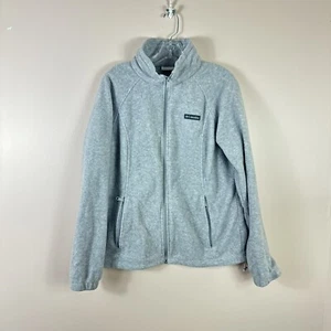 Columbia Fleecejacke Damen Größe L hellgrau mit Reißverschluss - Bild 1 von 4