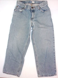 Jeans blu firmati ragazzo Levi's vestibilità sciolta gamba dritta 29 Wx25L - Foto 1 di 3