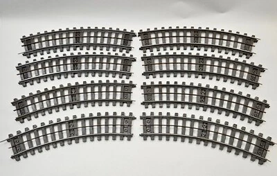 Vintage 1950s 1960s O Super O 8 Curved Train Tracks Original Postwar Tracks - Image 1 of 4