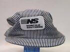 N-S Norfolk Southern Youth Engineer Hat Cap Hickory Striped Blue Denim x-Small