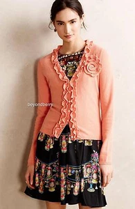 NEW Anthropologie Ruffled Corsage Cardigan by Rosie Neira Size S - Picture 1 of 4