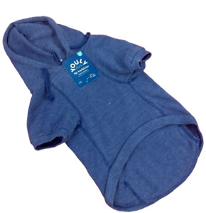 YOULY Navy Thermal Knit Dog Hoodie with Pocket  Medium