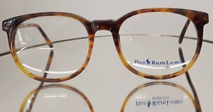 Vintage RALPH LAUREN POLO 25 FLEX Eyeglasses plastic tortoise Retro 1980's NEW - Picture 1 of 7