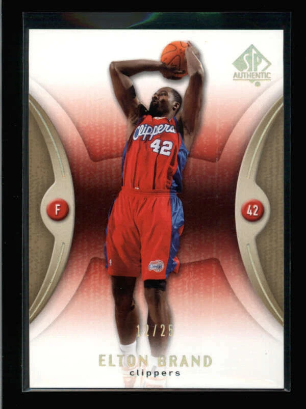 ELTON BRAND 2006/07 UPPER DECK SP AUTHENTIC #34 GOLD PARALLEL #12/25 AY6559 - Image 1 of 1