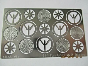 Parrilla de ventilador Atlas # BLMA81 48" sin placa central para modelos EMD GP/SD escala N - Imagen 1 de 6