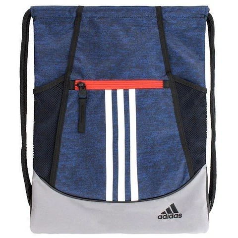 New Adidas Navy/Gray Alliance II Drawstring Backpack Cover