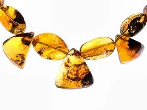 Mexican AMBER Crystal Necklace - Beaded Handmade Jewelry, Healing Stones, 48567 - Picture 1 of 10