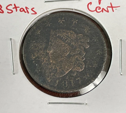 1817 Coronet U.S. Large Cent 13 Stars Cover