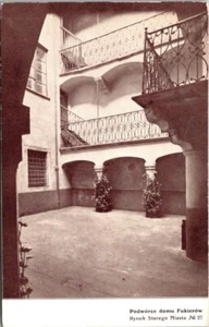 Cartolina d'epoca Podworze domu Fukierow Varsavia Polonia Cantina Fukier D8 - Foto 1 di 2