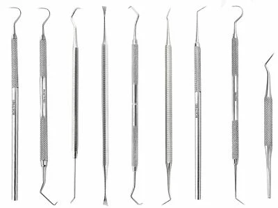Zahnsteinentferner Zahnreiniger Zahnsteinkratzer Zahnsonde Doppelinstrument NEU - Bild 1 von 4