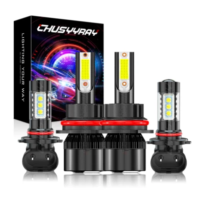 For Mercury Mountaineer 1999-01 Combo LED Headlight High/Low Beam+Foglight Bulbs - Image 1 of 4