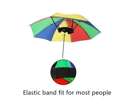 Umbrella Hat Sun Rain Folding Multifunction Adjustable Outdoor Headgear - Image 1 of 4
