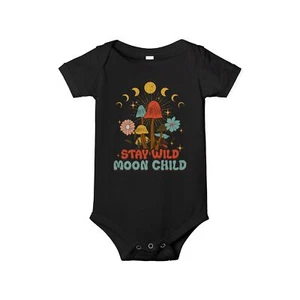 Whimsical Infant Bodysuit, Stay Wild Moon Child, Baby Shower Gift, Mushroom - Picture 1 of 45