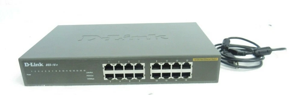 D-Link DSS-16+ BDSS16+A..G1 16 Port 10/100 Fast Ethernet Switch 26-4 - Image 1 of 3
