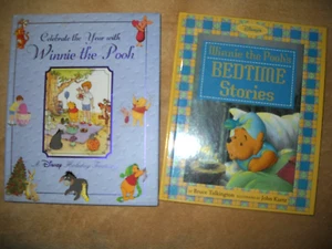 2 Winnie the Pooh 8x10" Storybooks Lot~BOTH 1ST ED~Celebrate The Year & Bedtime - Picture 1 of 6
