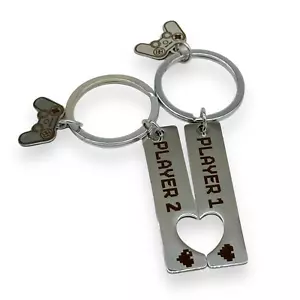 Llavero para parejas de videojuegos SANTINES DÍA jugador 1 jugador 2 regalos de aniversario - Imagen 1 de 10