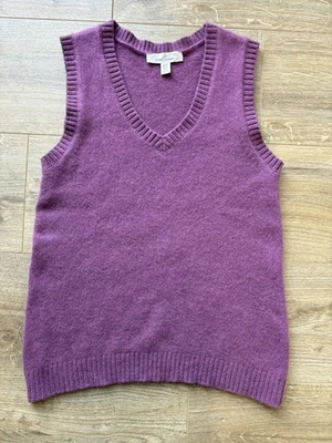 Seasalt East View Buddleia Merino wool knit V-neck vest Size 8  - Image 1 of 4