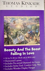 Disney Thomas Kinkade Diamond Painting Art Beaty And The Beast Falling In Love - Picture 1 of 2