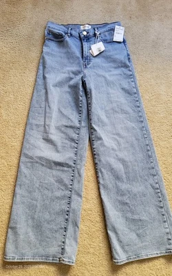 NWT FRAME Le Slim Palazzo High-Rise Wide-Leg Jeans Sz 28 - Image 1 of 4