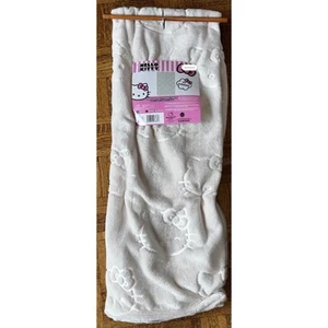 NEW Hello Kitty Embossed Milky Mink Joyful Kitty Beige Cream Blanket Throw 50x70 - Picture 1 of 3