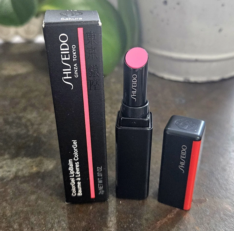 Lote de 2 bálsamos labiales Shiseido 113 SAKURA ColorGel .07 oz/2 g ea ¡NUEVO EN CAJA! Foto 1 de 1