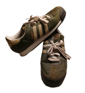 Zapatillas deportivas ADIDAS Samoa para hombre talla 10 verde beige cuero lona atléticas ocio  - Imagen 1 de 13