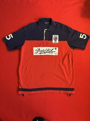 Polo Ralph Lauren Rugby Shirt Red And Black 2XLT - Image 1 of 4