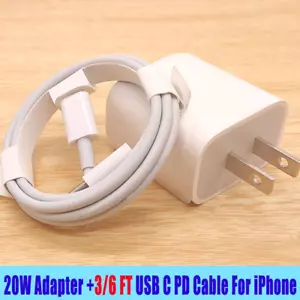 20W Fast Charger PD USB C Power Adapter For iPhone 14 13 12 Pro Max 11 XR 8 iPad - Picture 1 of 22