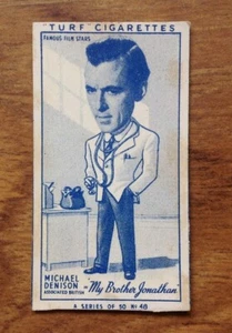 CARRERAS (TURF) - FAMOUS FILM STARS - #48, Michael Denison. Free UK Postage - Picture 1 of 3