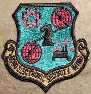 USAF Air Force Patch: 6960th Electronic Security Wing Subdued 4" PATCH  VTG ORG - Picture 1 of 2