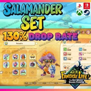 Fantasy Life I: Salamander Set ๐+130% drop rate๐ Item Weapons paladins - Picture 1 of 2