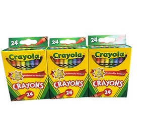 Crayola Clásico No Tóxico Colores Surtidos Crayones 24 Unidades/Caja, 3 Paquetes - Imagen 1 de 6