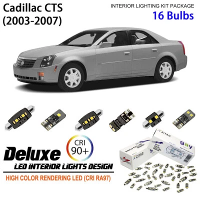 Kit de luces interiores LED para Cadillac CTS 2003-2007 + bombillas de matrícula Foto 1 de 4
