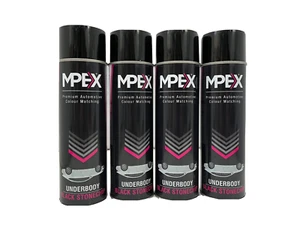 4 x Mpex Black Stone Chip Anti Grava Aerosol Pintura en aerosol sobrepulverizable 500 ml - Imagen 1 de 8