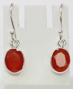 Edle 3,9 Carat Carneol Ohrhänger 925 Silber Karneol Ohrschmuck