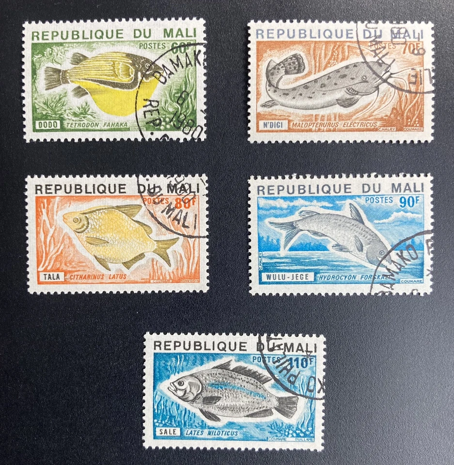 Malí: Completo de 5 Diff. Lote "Pez" usado SC #234-238 #B07-041803 Foto 1 de 1