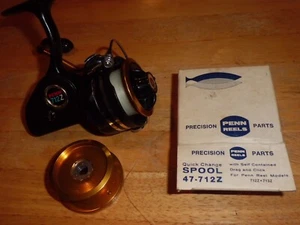 Vintage PENN 712Z Spinning Reel made in USA w/ New Spare Spool - Picture 1 of 8