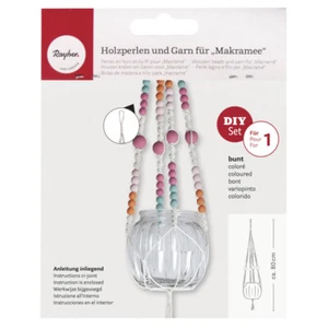 Kit perle bois et fil pour macramé Coloré - Picture 1 of 2