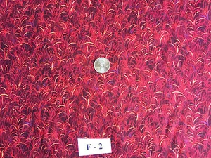Vintage Hoffman Red Grass Quilt Craft Sewing 100% Cotton OOP Fabric BTHY F02 - Picture 1 of 2