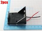 2Pcs Plastic 9V Volt Battery Holder Box Dc Case With Wire Lead Nx