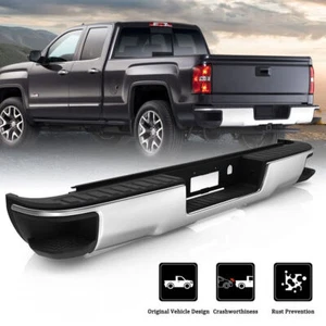 Chrome Rear Bumper Assembly For 2014-2018 Chevy Silverado & GMC Sierra 1500 - Picture 1 of 5