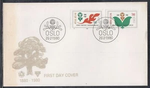 Norway Scott 757-8 FDC - Christian Youth Assn., Centenary - Picture 1 of 1
