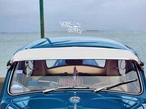 VW Beetle Bug external Vintage Style Sun visor classic acrylic WHITE - Picture 1 of 3