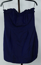 Lula Kate Ladies Womens Navy Strapless Ruffle Neck Short Dress Size 12/Large