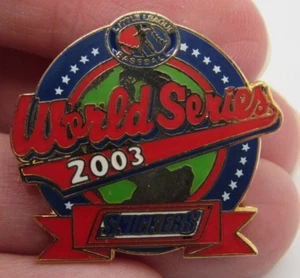 Vintage Little League Enameled Pin Baseball 2003 World Series Snickers - Picture 1 of 2